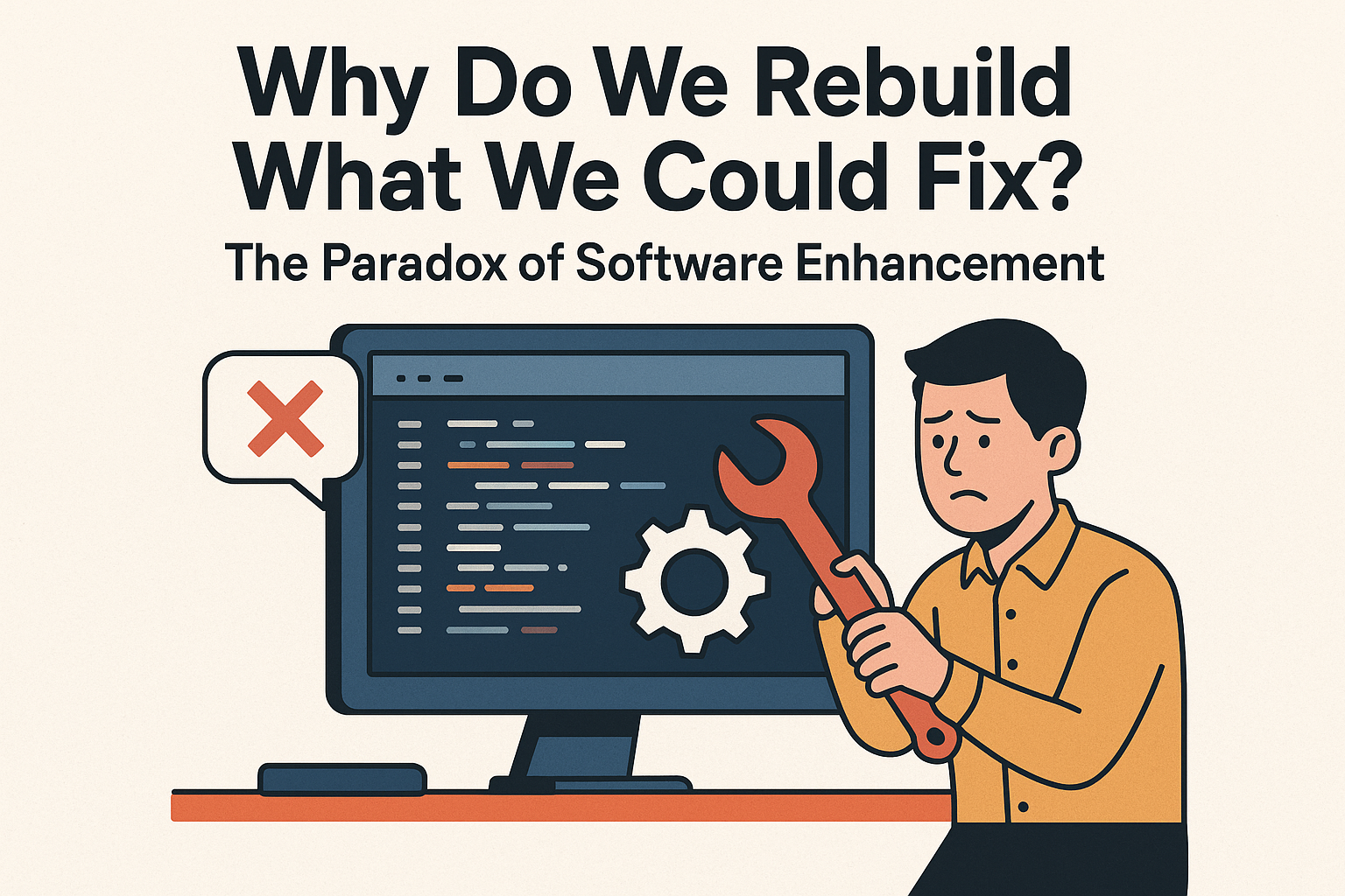 Why Do We Rebuild What We Could Fix? The Paradox of Software Enhancement